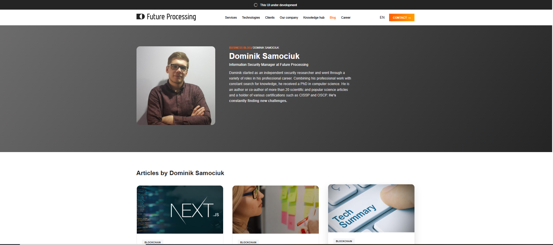 Future Processing Blog HTML CSS